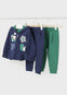 Pants Con Sudadera Con Gorro 2 Pantalones Verde/Marino Bebe Niña Mayoral M2870