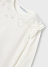 Blusa M/L Aplicaciones Better Cotton Crudo Niña Mayoral M4003 MAYORAL