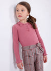Polo M/L Rayas Tejido Orquidea Niña Mayoral M4194 MAYORAL