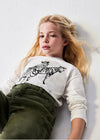 Blusa M/L Grafica Cebra Beige Junior Niña Mayoral M7058 MAYORAL