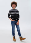 Sueter Blocking Tejido Negro Junior Niño Mayoral M7385 MAYORAL