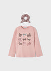Blusa M/L Con Scrunchie Rosa Niña Mayoral M4006 MAYORAL