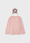 Blusa M/L Con Scrunchie Rosa Niña Mayoral M4006 MAYORAL