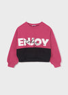 Sudadera Cortes Magenta Junior Niña Mayoral M7406 MAYORAL