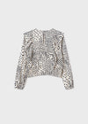 Blusa M/L Estampada Garbanzo Junior Niña Mayoral M7177 MAYORAL