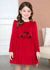 Vestido Tercioafelpado Flor Rojo Niña Abelylula M5529 ABEL Y LULA