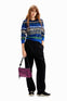 Desigual Sueter Tejido_Dermont, Azul, M23Wwjf48
