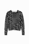 Desigual Blusa M/L _Luka, Negro, M23Wwjf52 DESIGUAL