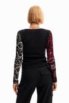 Desigual Blusa M/L _Hery, Negro, M23Wwtkbq DESIGUAL