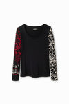 Desigual Blusa M/L _Hery, Negro, M23Wwtkbq DESIGUAL