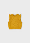 Chaleco Tejido Mostaza Niña Mayoral M4313 MAYORAL