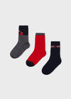 Set 3 Calcetines Rojo Niño Mayoral M10572 MAYORAL