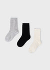 Set 3 Calcetines Lisos Cromo Niño Mayoral M10575 MAYORAL