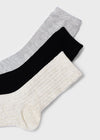 Set 3 Calcetines Lisos Cromo Niño Mayoral M10575 MAYORAL