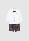 Conjunto Bermuda Cuadro Escoces Marino Niño Abelylula 5757 ABEL Y LULA