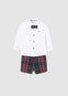 Conjunto Bermuda Cuadro Escoces Marino Niño Abel y lula 5757