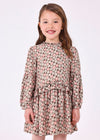 Vestido Estampado Viscosa Nude Niña Mayoral M4924 MAYORAL