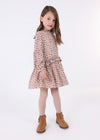 Vestido Estampado Viscosa Nude Niña Mayoral M4924 MAYORAL