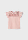 Blusa M/C Bordado Nude Niña Mayoral M3078 MAYORAL