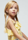 Vestido Asimetrico Color Miel Niña Mayoral M3951 MAYORAL