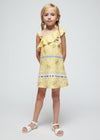 Vestido Asimetrico Color Miel Niña Mayoral M3951 MAYORAL