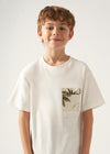 Playera M/C Bolsillo Color Nata Junior Niño Mayoral M6028 MAYORAL