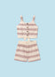 Conjunto 2 Piezas Pique Rayas Color Terracota Junior Niña Mayoral M6276