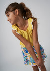 Conjunto Falda Cut Out Amarillo Niña Junior Mayoral M6967 MAYORAL