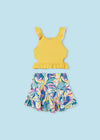 Conjunto Falda Cut Out Amarillo Niña Junior Mayoral M6967 MAYORAL