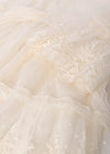 Vestido Ceremonia Tul Plumeti Beige Niña Abelylula M5046 ABEL Y LULA