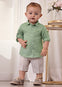Conjunto Camisa M/L Bermuda Lino Verde Bebe Niño Abel y lula M5253