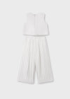 Conjunto Pantalon Crepe Plisado Blanco Niña Abelylula M5277 ABEL Y LULA
