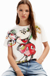 Blusa Mickey Lacroix Blanco Mod 24Swtkar Desigual DESIGUAL