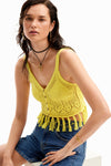 Top Tejido Madagascar Amarillo Mod 24Swmf01 Desigual DESIGUAL