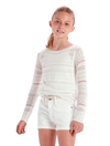 Blusa M/L Tejido Con Blusa De Tirante Hueso Niña Junior Mayoral M6318