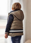 Chaleco Reversible Kaki Negro Niño Mayoral M4365