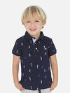 Polo Manga Corta Estampado Golf Marino Niño Mayoral M3147