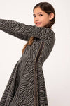 Vestido M/L Rayas Gris Boboli M725015