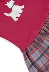 Vestido Manga larga Rojo Combinado con Gris Niña Boboli M705248