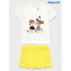 Conjunto Blusa M/C Shorts Amarillo Bebe Niña Mayoral