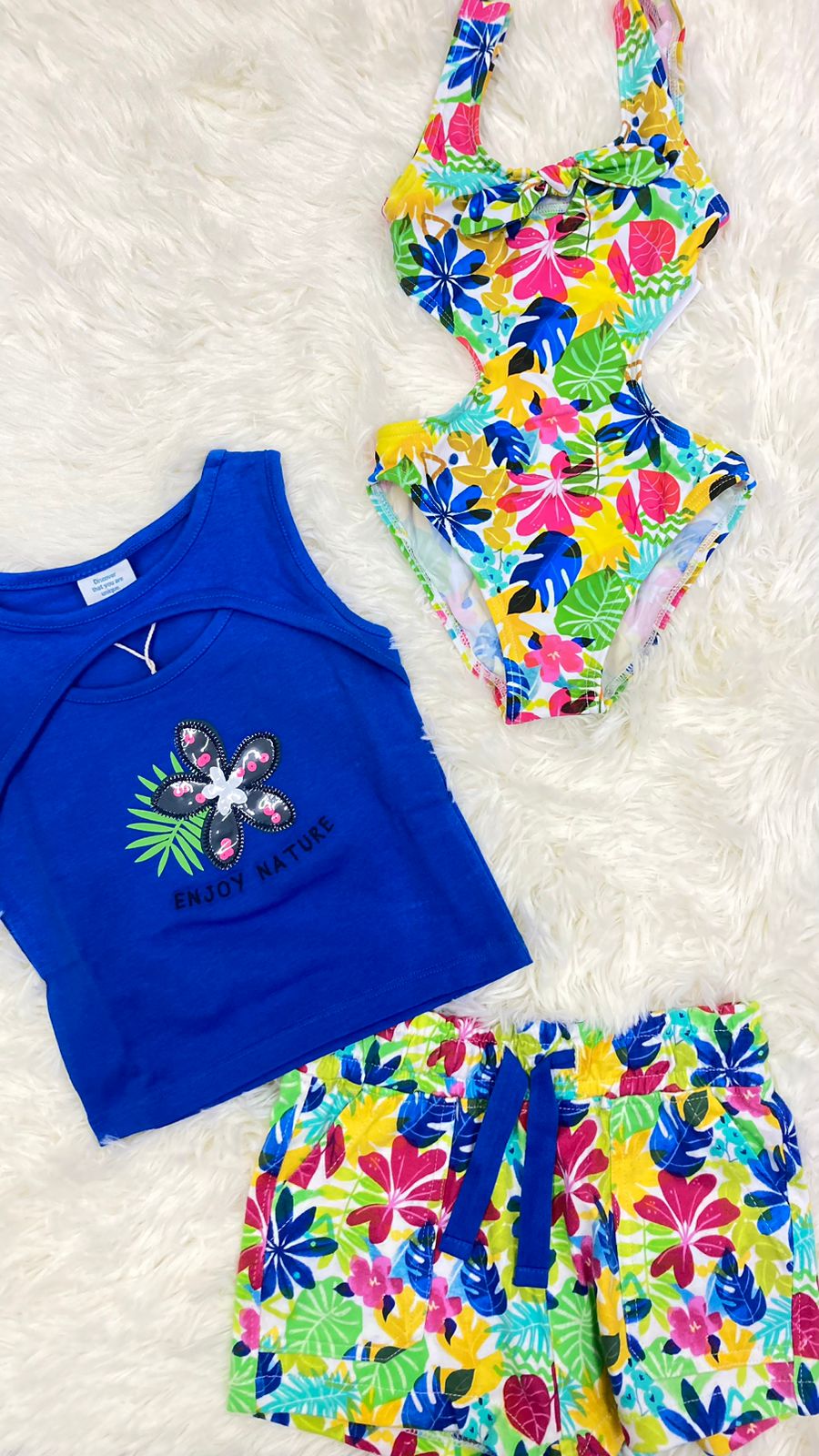 Blusa Trajes De Baño Con Short Para Niñas Trajes De Bañ