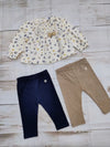 Conjunto 2 Leggins Blusa Gasa Estampada Garbanzo Mayoral M2195
