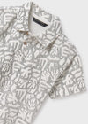 Polo M/C Estampado Blanco Junior Niño Mayoral M6130 MAYORAL