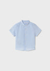 Camisa M/C Cuello Mao Lino Azul Bebe Niño Mayoral M1110 MAYORAL
