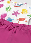 Conjunto Short Con 2 Blusas M/C Fucsia Bebe Niña Mayoral M1232 MAYORAL