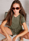 Blusa M/C Tachuelas Verde Musgo Junior Niña Mayoral M6023 MAYORAL