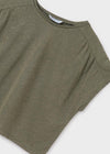 Blusa M/C Tachuelas Verde Musgo Junior Niña Mayoral M6023 MAYORAL