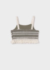 Blusa Top Crochet Musgo Junior Niña Mayoral M6040 MAYORAL