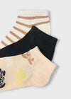 Set 3 Calcetines Combinados Gris Niño Mayoral M10908 MAYORAL