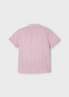 Camisa M/C Cuello Mao Lino Color Guayaba Niño Mayoral M3113 MAYORAL